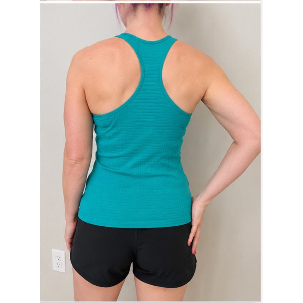 Esprit Ribbed Racerback Tank Top Aqua Medium - Picture 7 of 9